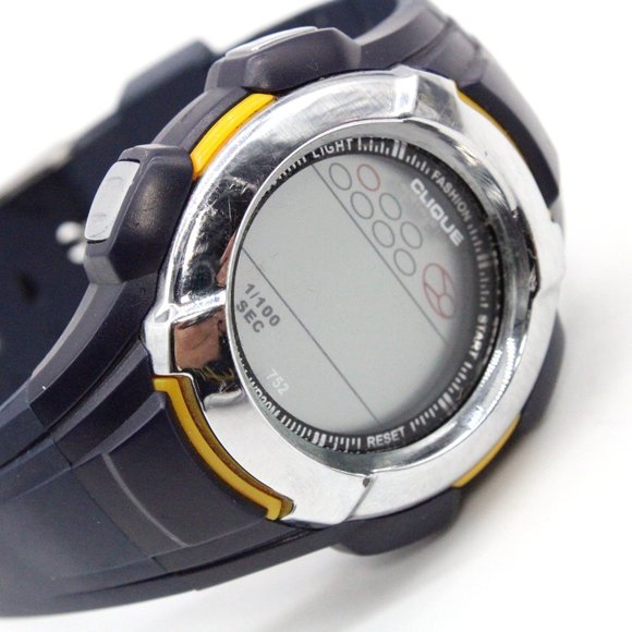 Vintage Clique Digital Watch Unisex Sports Running Navy Blue Rubber Band - Picture 6 of 8